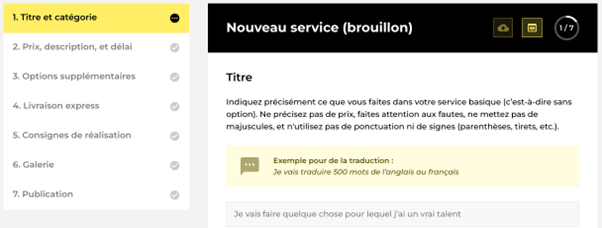 Description service ComeUp